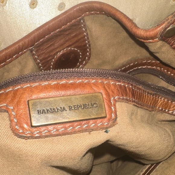 Banana republic large leather hobo bag unisex - Picture 7 of 16